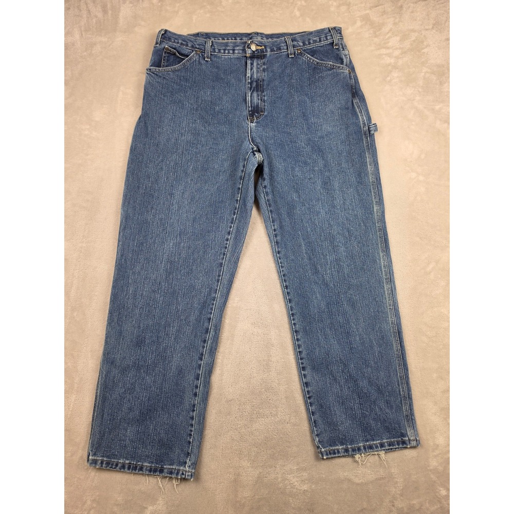 Dickies Carpenter Jeans Mens 40x30 Fit 39x30 Blue Denim Utility Workwear Pants